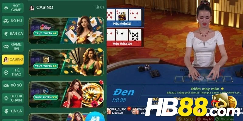 Một số ưu điểm nổi trội của sảnh casino HB88